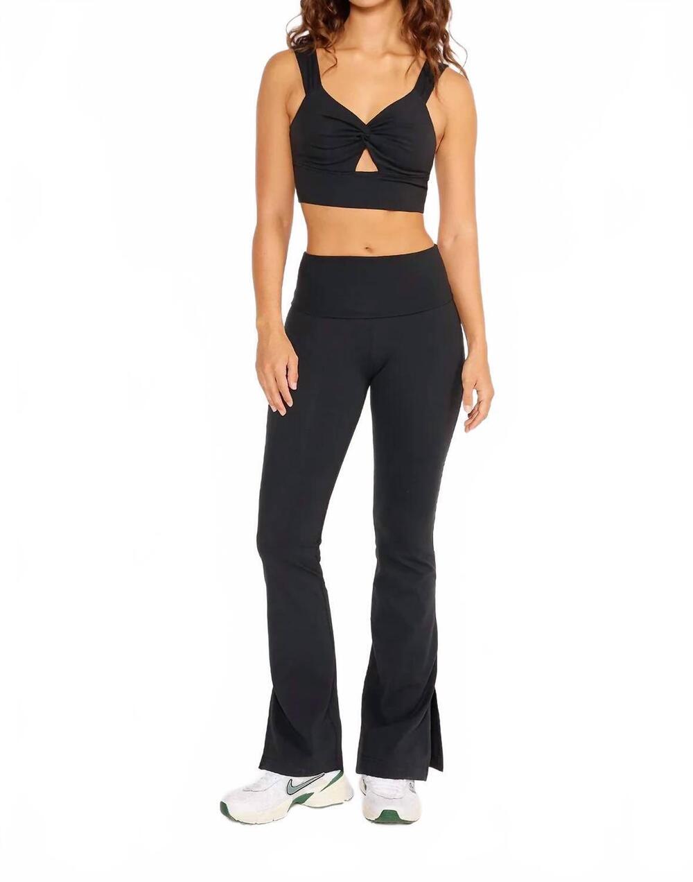 NEW CREAM YOGA women's angel flare legging in black